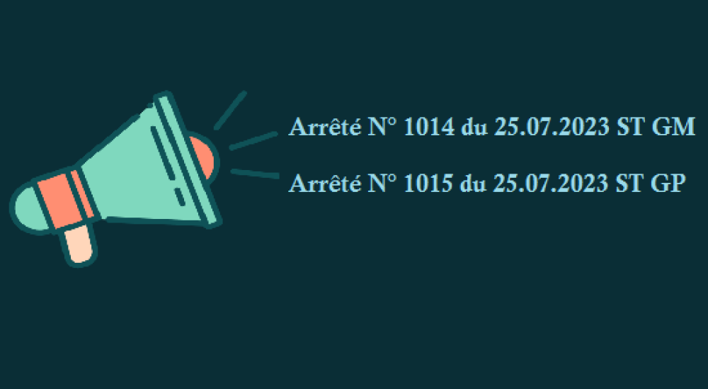 Les arrêtés des Programme des formations