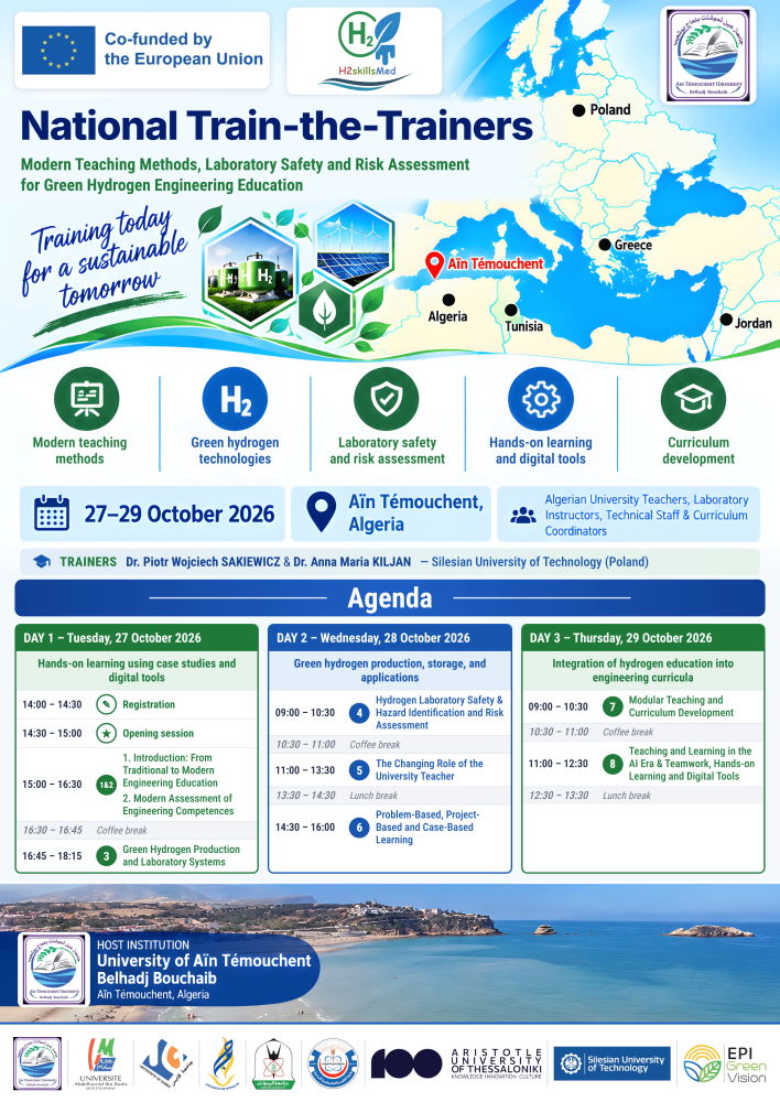Formation « National Train-the-Trainers » H2skillsMed (27–29 octobre 2026)